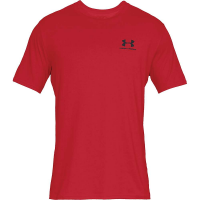 Under Armour Men's Sportstyle Left Chest SS T-Shirt - XL - Charcoal Medium Heather / Black