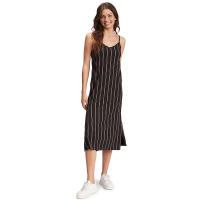Roxy Women's Promised Land Dress - Large - Anthracite Will Stripes