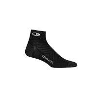 Icebreaker Men's Run+ Ultralight Mini Sock - XL - Black / Snow
