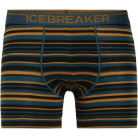 Icebreaker Men's Anatomica Boxers - Large - Estate Blue/Redwood Stripe
