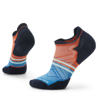 Smartwool Men's Run Targeted Cushion Low Ankle Pattern Sock - XL - Tandoori Orange