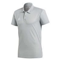 Adidas Men's Core18 Polo - Medium - Stone / White