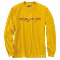 Carhartt Men's Relaxed Fit Heavyweight LS Outdoors Graphic T-Shirt - Medium Regular - Solar Yellow