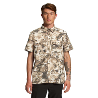 The North Face Men's Printed Sniktau SS Sun Shirt - XL - Military Olive Tropical Camo Print