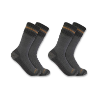 Carhartt Men's Heavyweight Synthetic-Wool Blend Boot Sock - 2 Pack - Large - Black