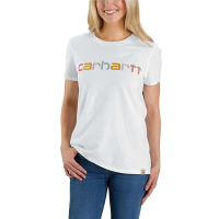 Carhartt Women's Relaxed Fit Lightweight Multi Color Logo Graphic SS T - Large - Lupine