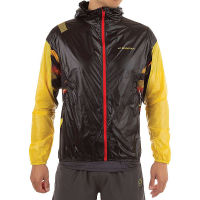 La Sportiva Men's Blizzard Windbreaker Jacket - Large - Black / Yellow