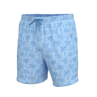 Huk Men's Pursuit Volley Small Palm 5.5 Inch Short - XL - Crystal Blue