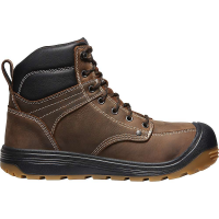 KEEN Men's Fort Wayne 6 Inch Waterproof Boot - Soft Toe - 14 Wide - Dark Earth / Gum