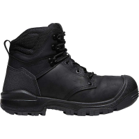 KEEN Men's Independence 6 Inch Waterproof Boot - Soft Toe - 15 - Black / Black