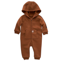 Carhartt Infant Boys' Front Zip LS Fleece Coverall - 24M - Carhartt Brown