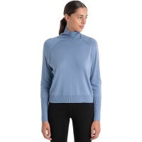 Icebreaker Women's Merinofine Luxe LS High Neck Sweater - Large - Black