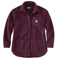Carhartt Women's Loose Fit Fleece Shirt Jacket - Large - Blackberry Heather