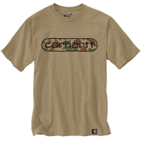 Carhartt Men's Loose Fit Heavyweight SS Camo Logo Graphic T-Shirt - XXL Regular - Dark Khaki