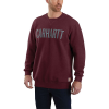 Carhartt Men's Midweight Block Logo Crewneck Sweatshirt - 3XL Regular - Port Heather