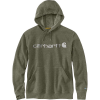 Carhartt Men's Force Delmont Signature Graphic Hooded Sweatshirt - Medium Regular - Moss Heather