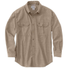 Carhartt Men's Fort Solid Long Sleeve Shirt - 3XL Tall - Dark Tan Chambray