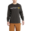 Carhartt Men's Signature Logo Long Sleeve T-Shirt - Medium Regular - Peat