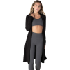 Beyond Yoga Women's High Slits Long Duster Cardigan - Large - Black