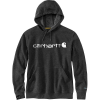 Carhartt Men's Force Delmont Signature Graphic Hooded Sweatshirt - XL Regular - Black Heather