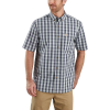 Carhartt Men's Relaxed-Fit Lightweight SS Button-Front Plaid Shirt - XL Tall - Bluestone