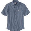 Carhartt Men's Original-Fit Midweight LS Button-Front Shirt - XL Regular - Denim Blue Chambray
