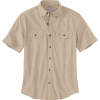 Carhartt Men's Original-Fit Midweight LS Button-Front Shirt - Medium Regular - Dark Tan Chambray