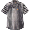 Carhartt Men's Relaxed-Fit Lightweight SS Button-Front Plaid Shirt - Small Regular - Black