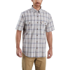 Carhartt Men's Original-Fit Midweight SS Button-Front Plaid Shirt - Medium Regular - Steel