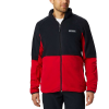 Columbia Men's Basin Trail Fleece Full Zip - Medium - Mountain Red/Black