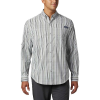 Columbia Men's Super Tamiami LS Shirt - Medium - Cool Grey Small Check