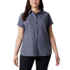 Columbia Women's Silver Ridge Novelty SS Shirt - Medium - New Moon Seersucker