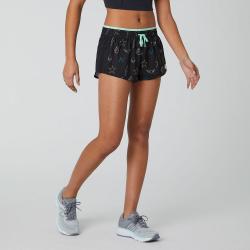 New Balance Printed Velocity Split Shorts Women's Running Apparel Black Multi