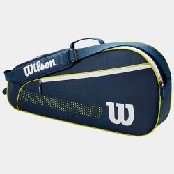 Wilson Junior 3 Pack Navy/White/Lime Green Tennis Bags