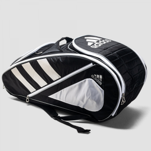 adidas Tour Team 12 Racquet Bag Black/White/Silver Tennis Bags