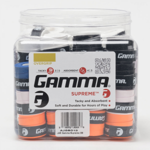 Gamma Supreme Overgrip Jar of 60 Tennis Overgrips Assorted