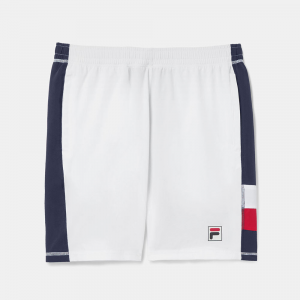 Fila Heritage Essentials Stretch Woven Short Men's Tennis Apparel White/Fila Navy/Fila Red