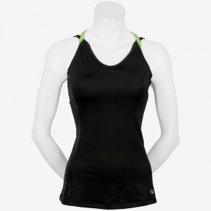 Fila Spotlight Halter Tank Women's Tennis Apparel Black/Lime Tonic