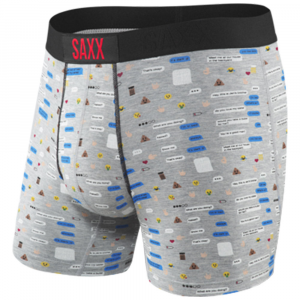 SAXX Vibe Boxer Brief Spring 2018 Men's Athletic Apparel Text Bubble