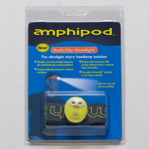 Amphipod Swift-Clip Headlight Reflective, Night Safety Green/Charcoal