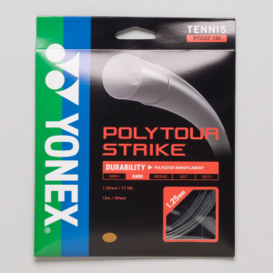 Yonex Poly Tour Strike 16L 1.25 Tennis String Packages Iron Grey