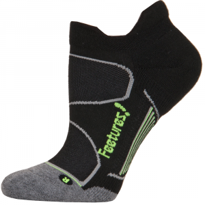 Feetures Elite Ultra Light No Show Tab Socks Socks Black/Reflector