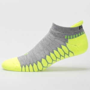 Balega Hidden Contour Low Cut Socks Socks Mid Grey/Neon Lime