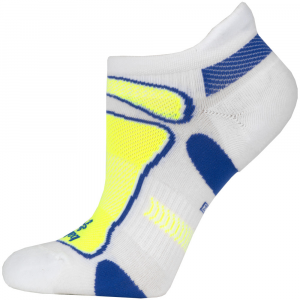 Balega Ultra Light No Show Socks Socks White/Neon Yellow/Royal