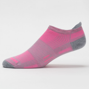 WrightSock ECO Run Tab Double Layer Socks Socks Grey/Pink