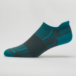 WrightSock Double Layer Stride No Show Tab Socks Socks Ash/Turquoise