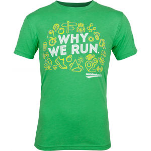 Holabird Sports "Why We Run" T-Shirt Running Apparel Green Envy