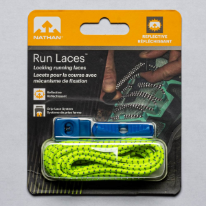 Nathan Run Laces Reflective Shoe Care Safety Yellow/Electric Blue