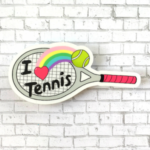 Racquet Smash Vinyl Sticker Tennis Gifts & Novelties I Love Tennis