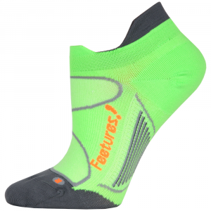 Feetures Elite Ultra Light No Show Tab Socks Socks Citron/Electric Orange